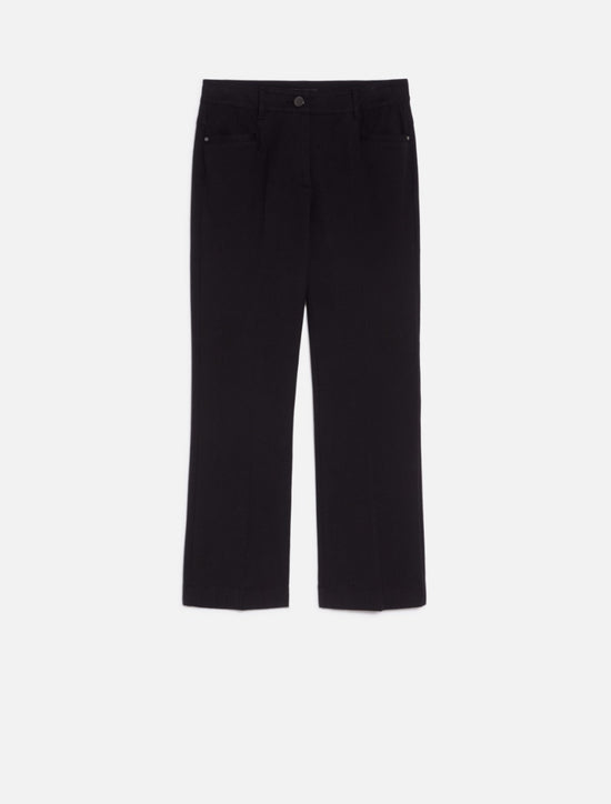 Load image into Gallery viewer, Pennyblack Twill mini flare trousers Black
