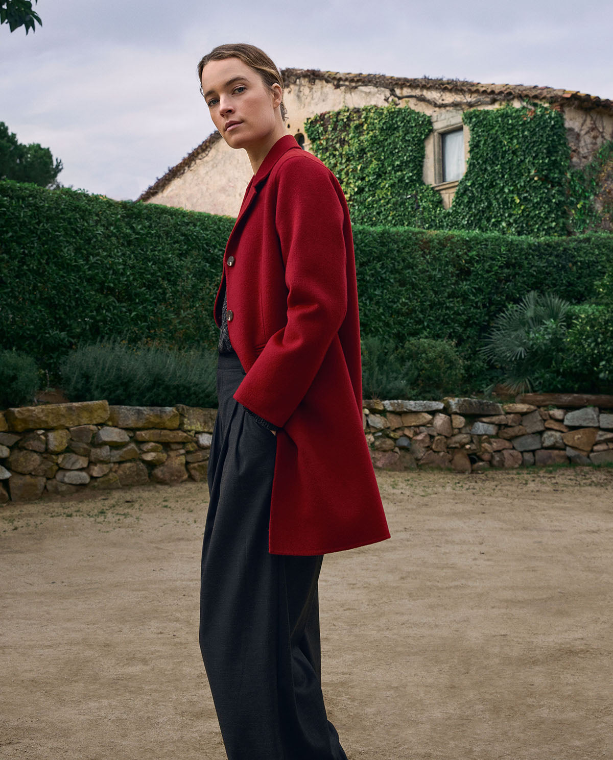Yerse HANDMADE WOOL-BLEND MIDI COAT