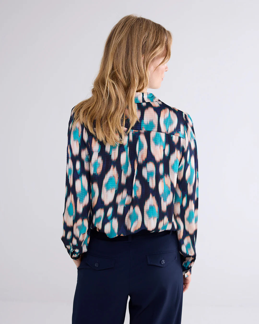 Summum Woman IKAT BLOUSE WITH RUFFLES