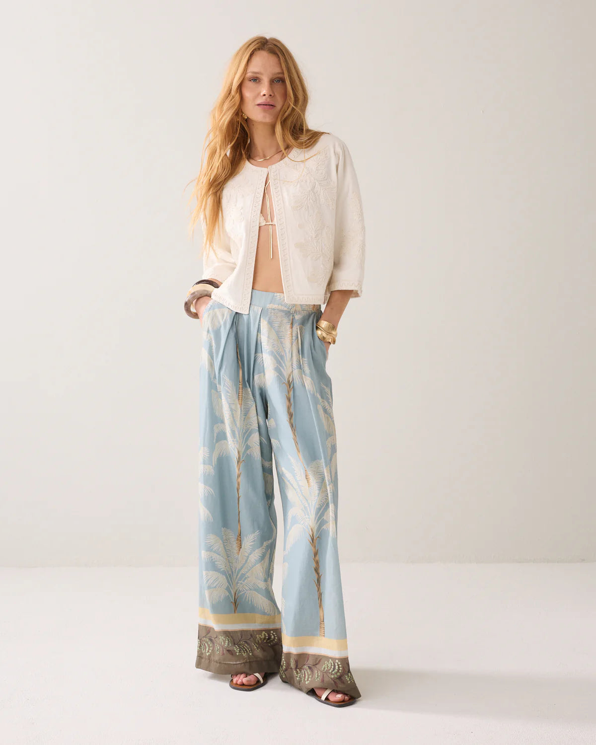 Summum Woman COTTON JACKET WITH EMBROIDERY