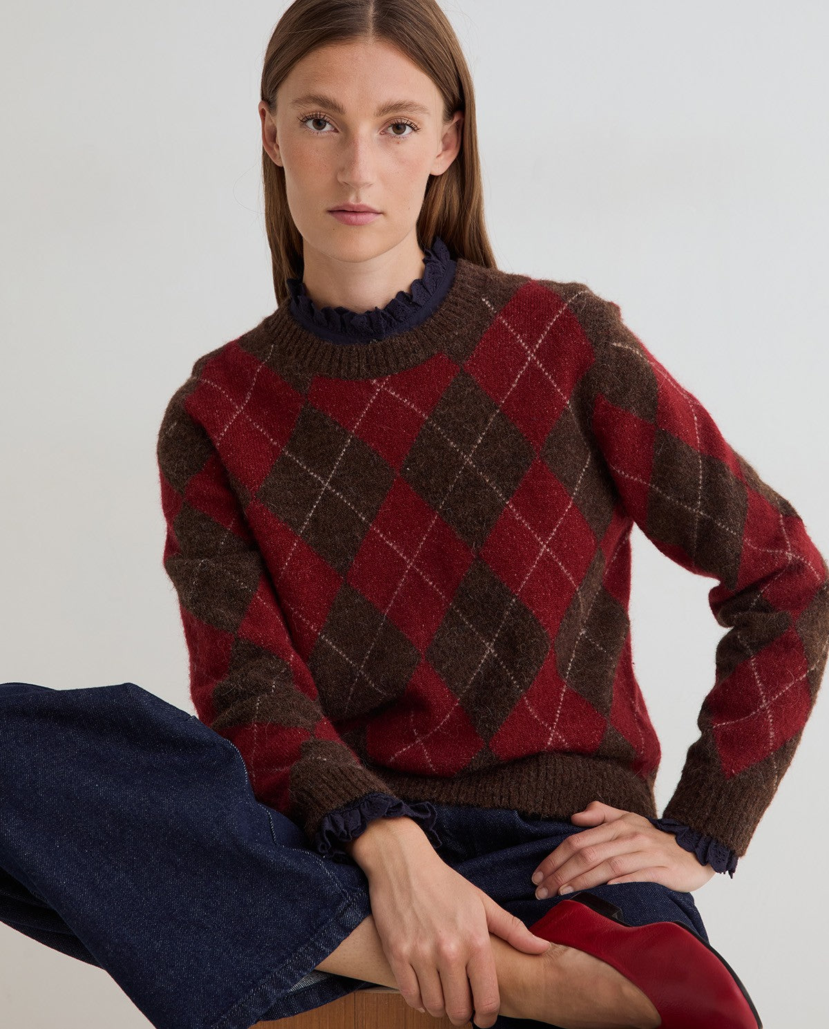 Yerse ROMANTIC SHIRT Navy
