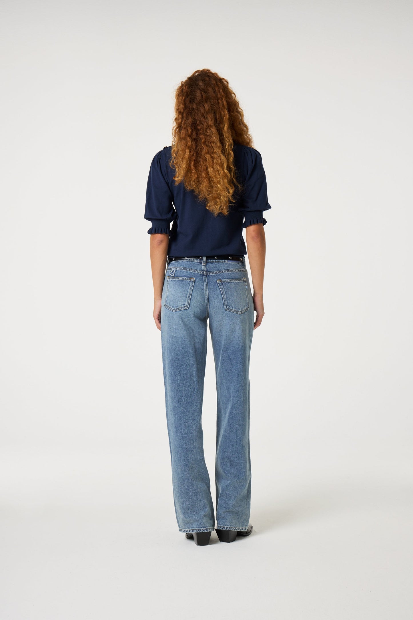 Fabienne Chapot Molly Short Sleeve Pullover Midnight Blue