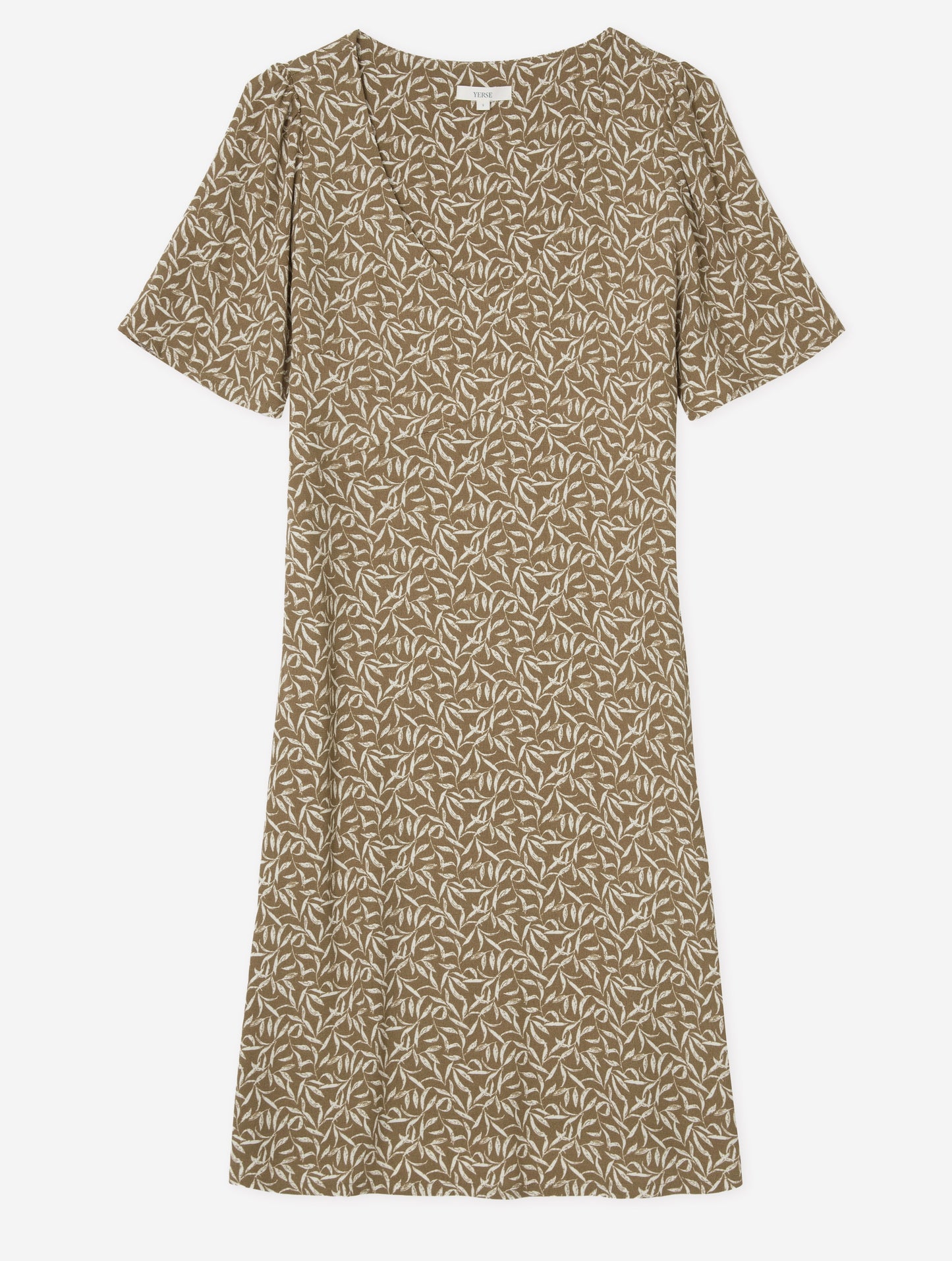 Yerse FLOWY MIDI DRESS WITH GEOMETRIC PRINT
