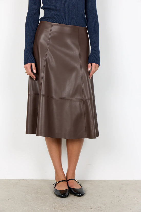 Soya Concept SC-BECKIE 18 SKIRT DARK BROWN