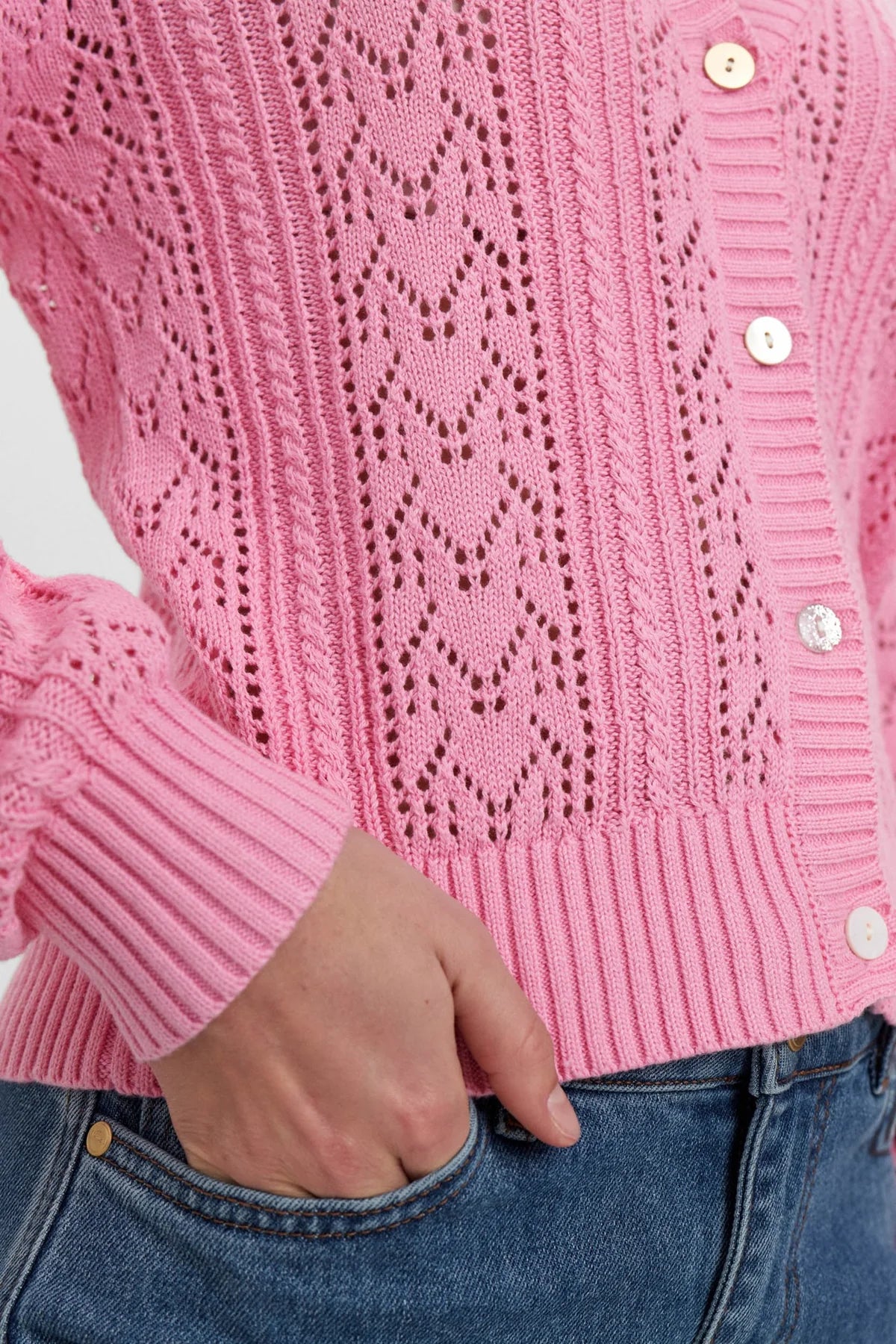 Numph NUMORELLO CARDIGAN - Pink Cosmos