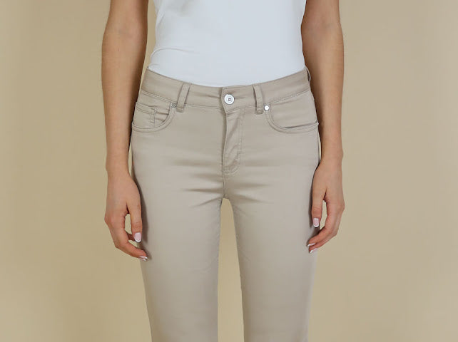 No2mor0 Unity 3/4 Tencel Trouser - 25" Leg/Dark Taupe