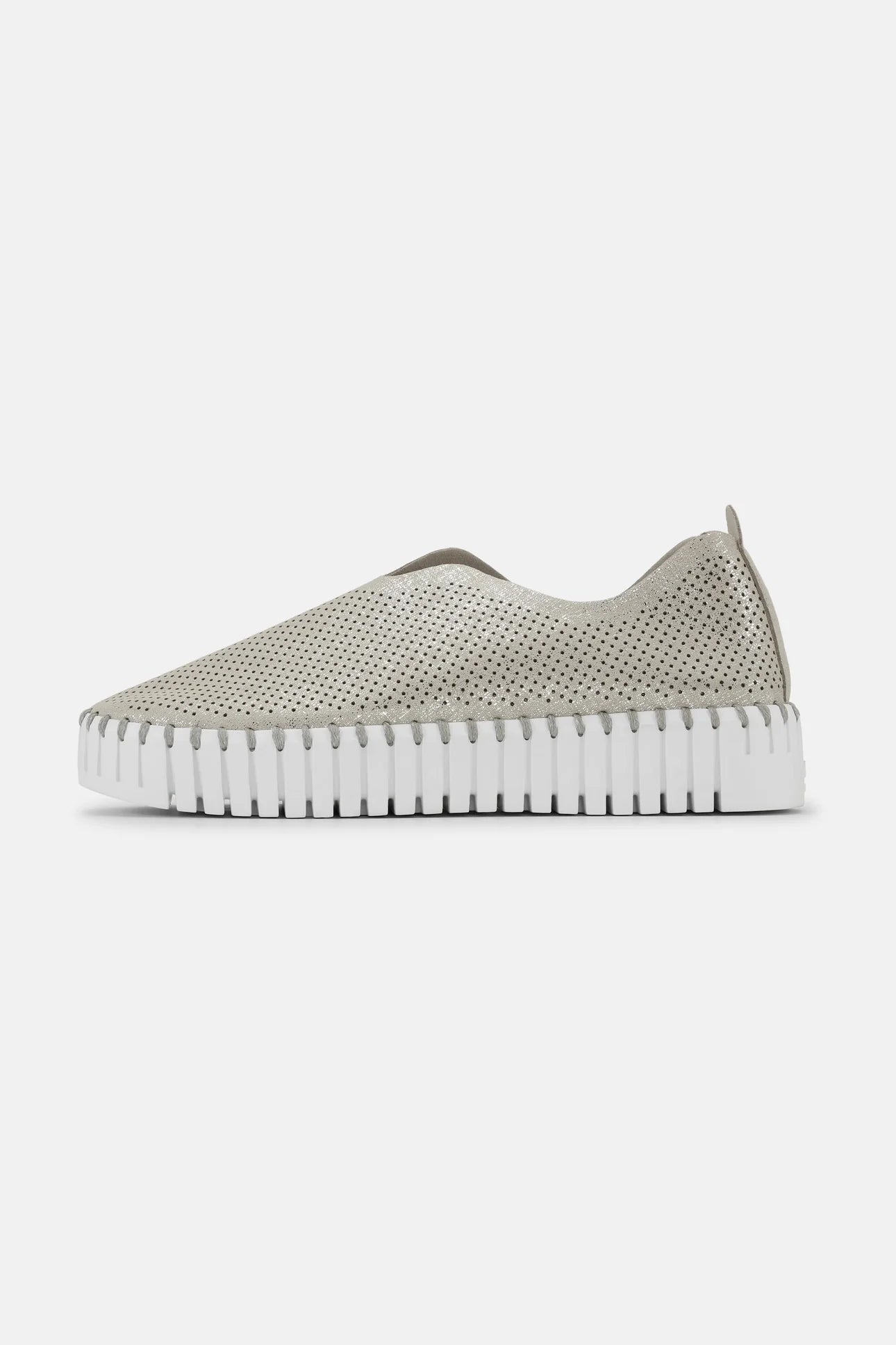 Ilse Jacobsen Platform Tulip Sko Glitter - Silver White