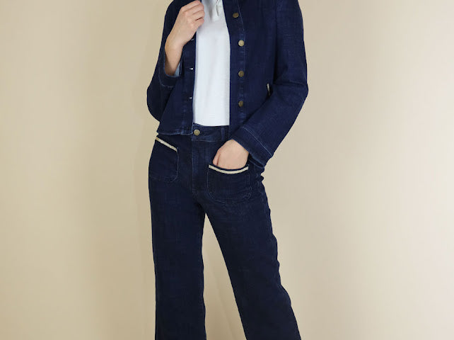 No2mor0 Roxy Straight Leg Trouser - 26" Leg Dark wash