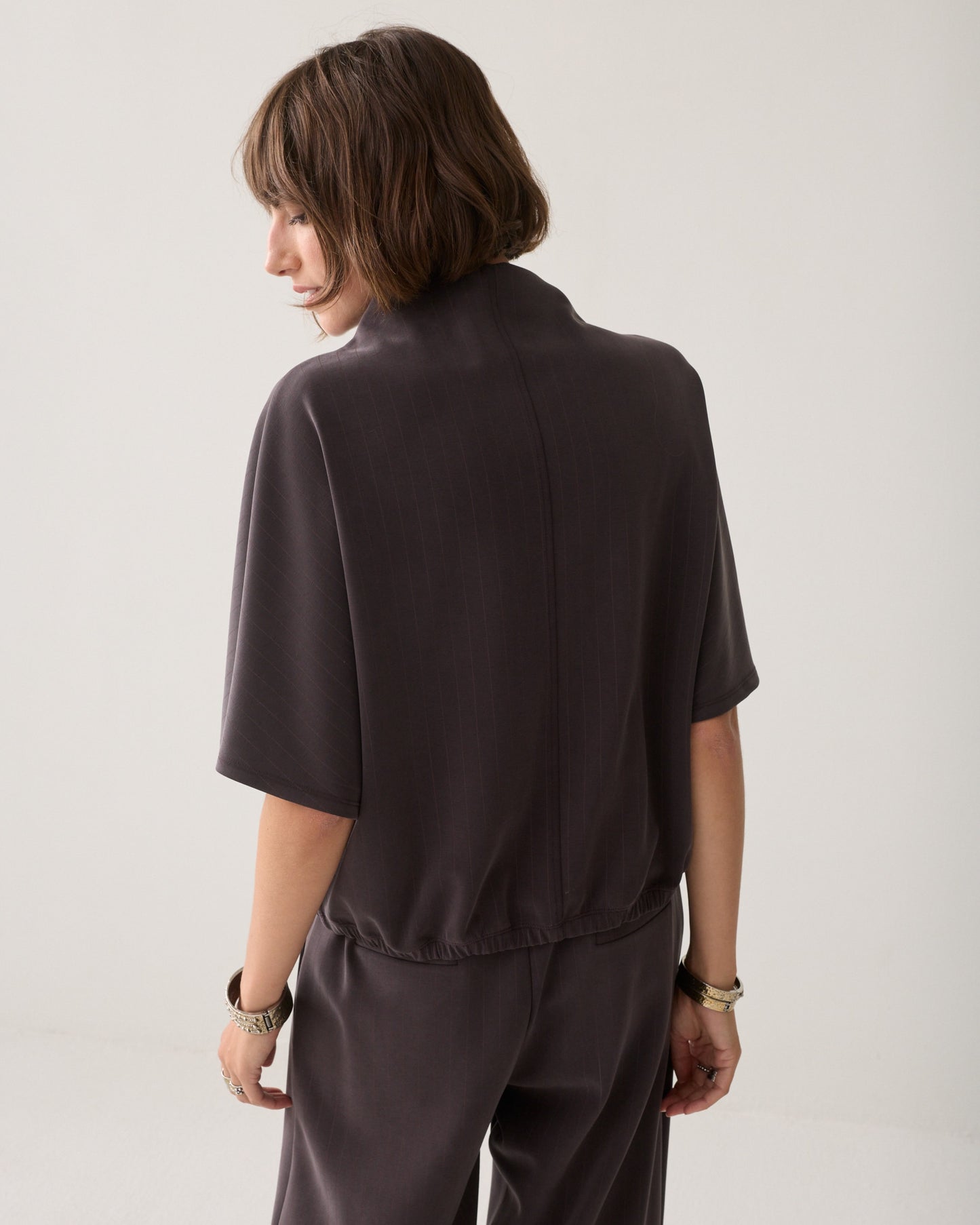 Summum Woman  Sleeveles top pinstripe scuba
