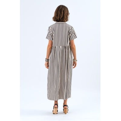 Lollys Laundry AliyaLl Maxi Dress LS Stripe