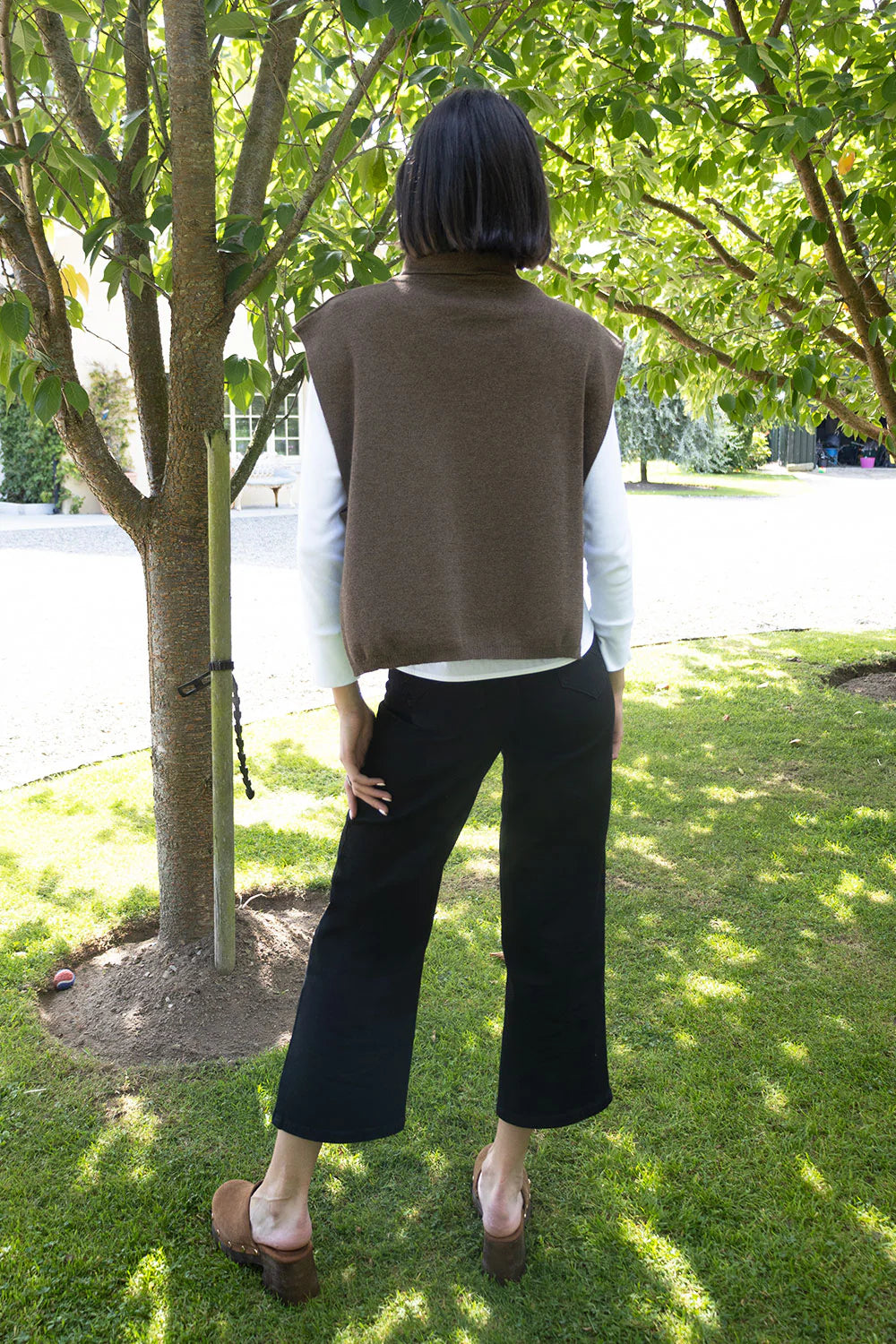 No2mor0 Zeus Wool Mix High Neck Gilet
Brown