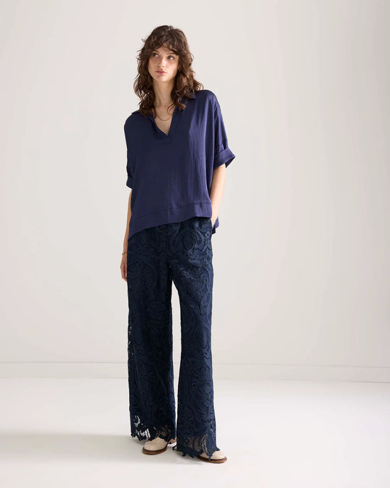 Summum Woman SHINY TOP WITH V SLIT