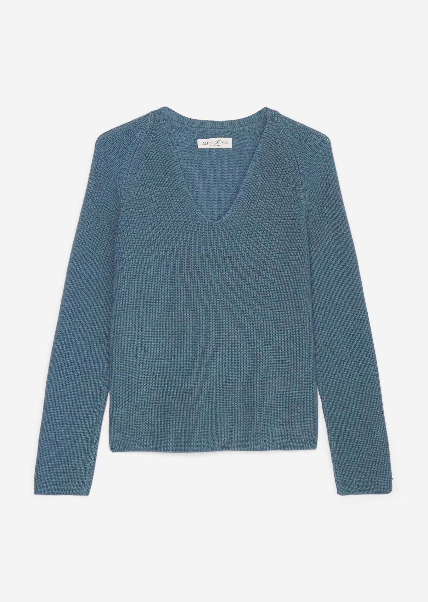 Marc O Polo V-NECK KNITTED SWEATER RELAXED MADE FROM SOFT COTTON YARN