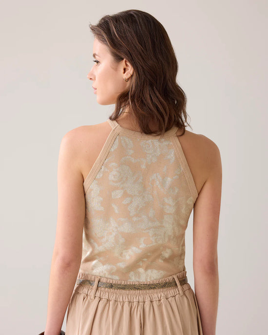 Load image into Gallery viewer, Summum Woman HALTER TOP WITH FLORAL PRINT

