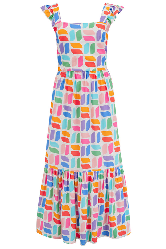 Load image into Gallery viewer, Sugarhill Brighton  ESTELLE SHIRRED MIDI SUNDRESS

