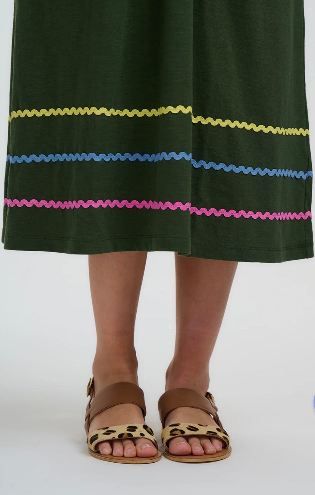 Sugarhill Brighton Renee Jersey Midi Dress - Olive, Ric Rac