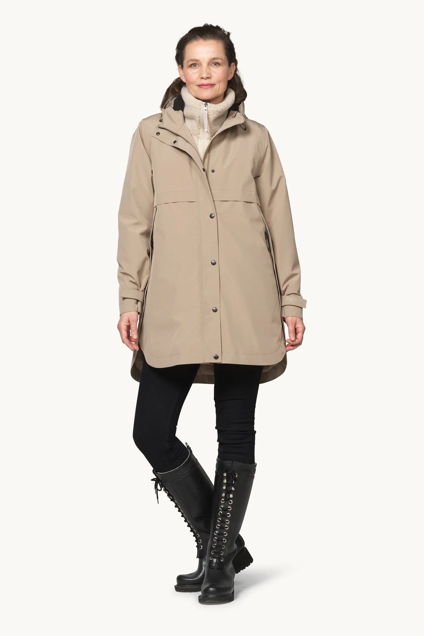Ilse Jacobsen PADDED RAINCOAT - GREIGE