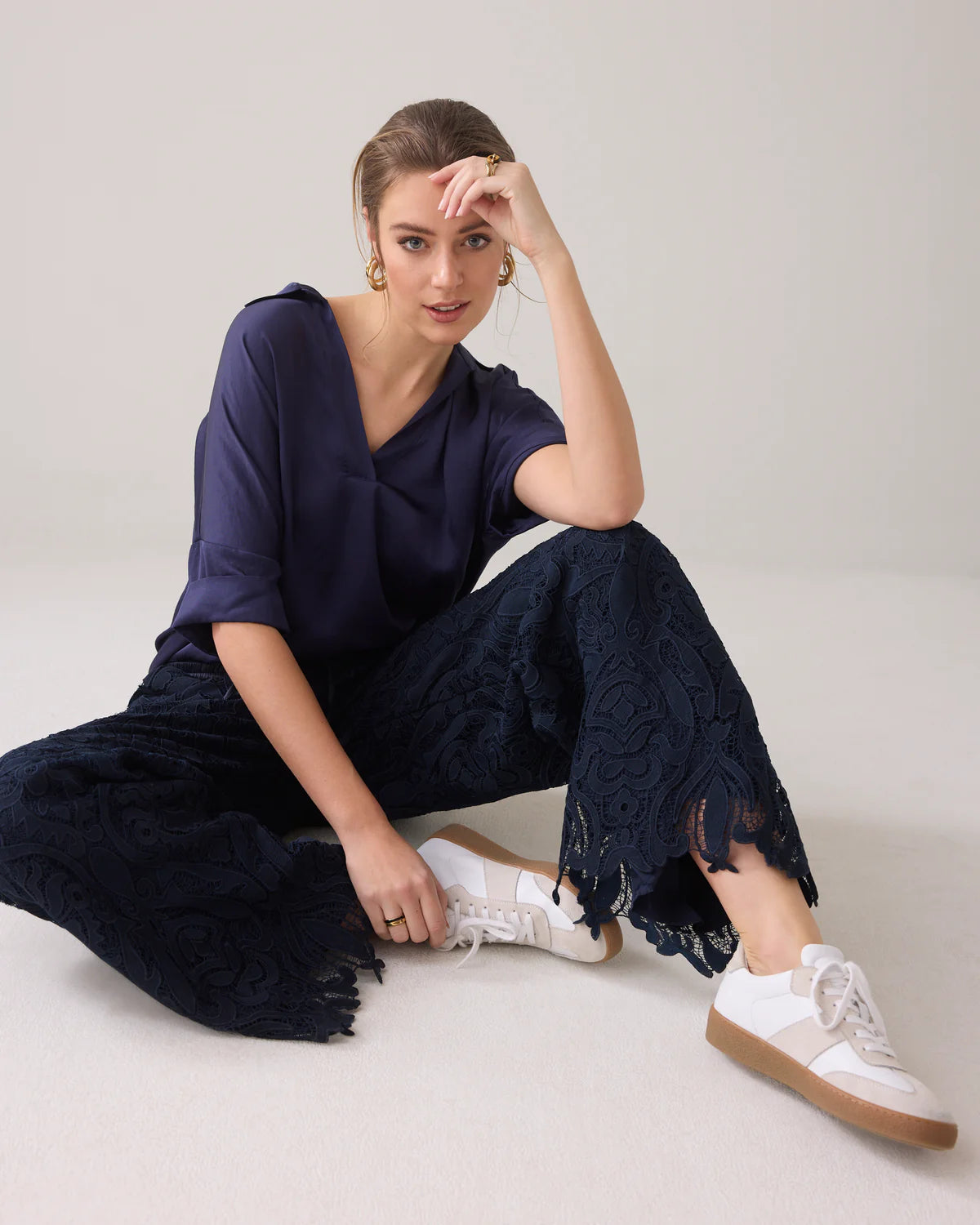 Summum Woman LACE LINED TROUSERS