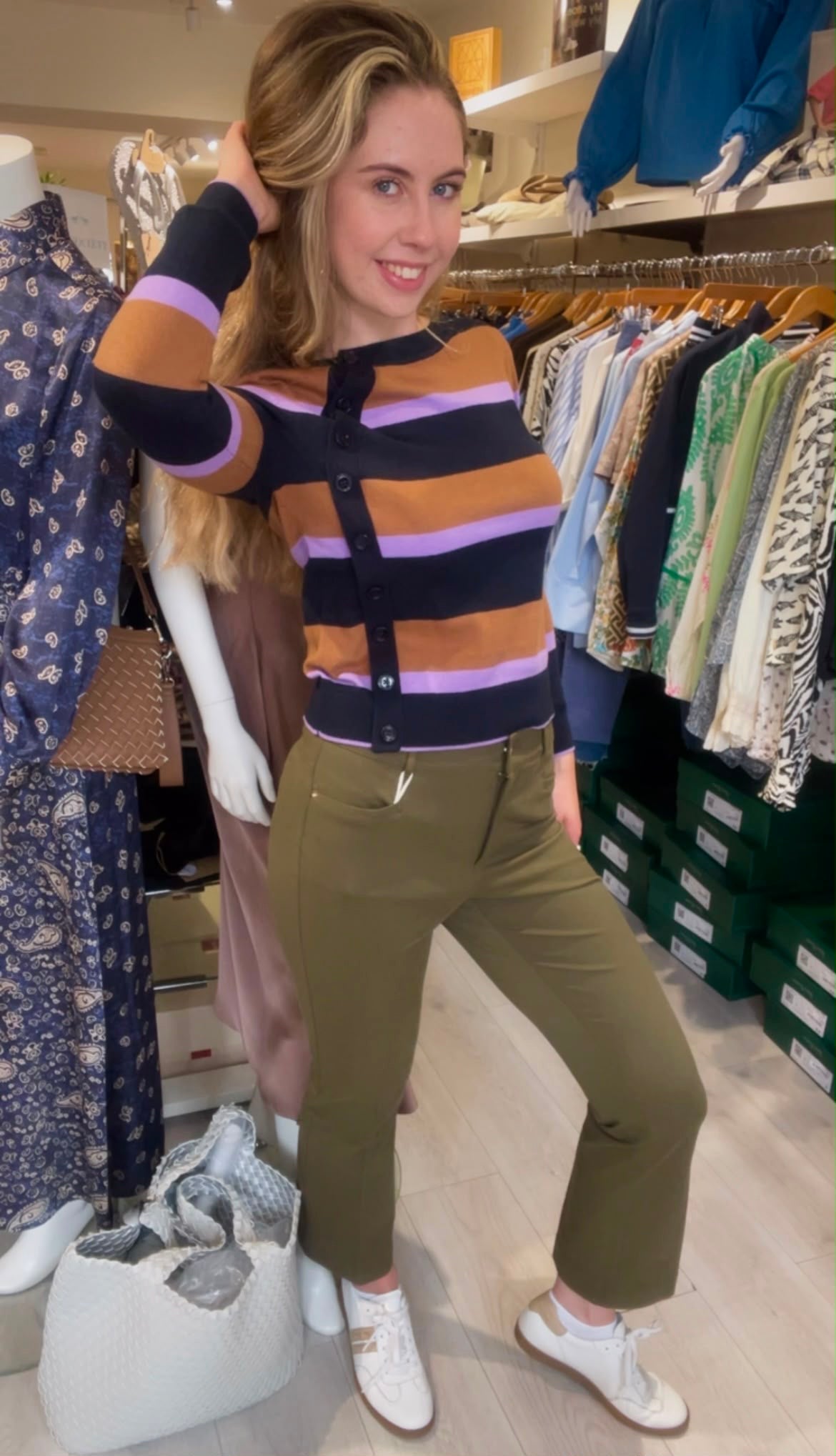 Pennyblack Mini-flare cut trousers - KHAKI