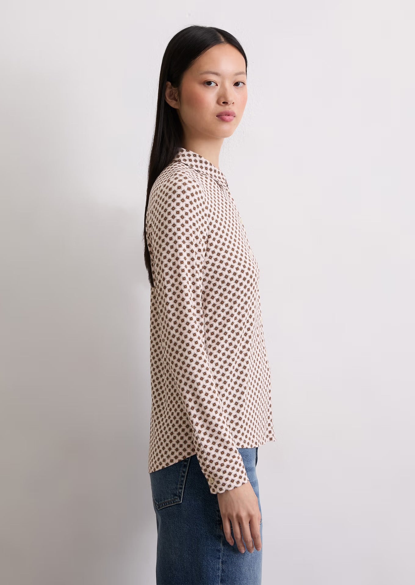 Marc O Polo REGULAR JERSEY PRINT BLOUSE FROM LENZING™ ECOVERO™