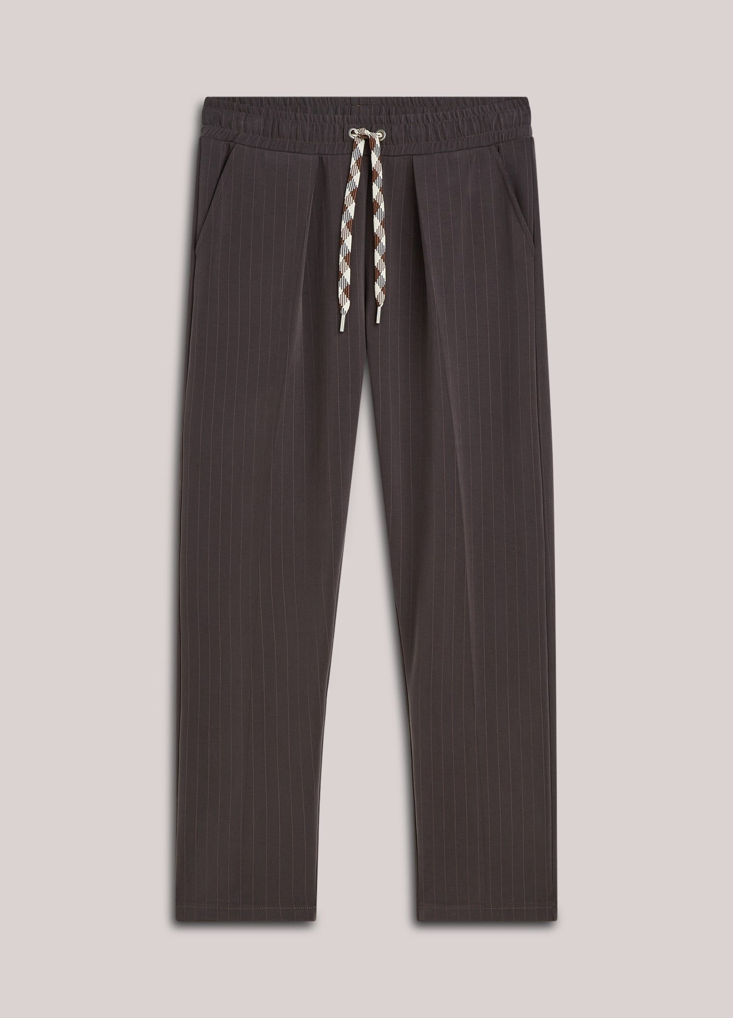 Summum Woman Tapered pants pinstripe scuba