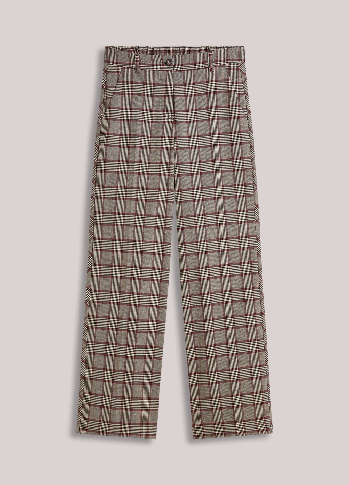 Summum Woman PLAID TROUSERS WITH PIPING