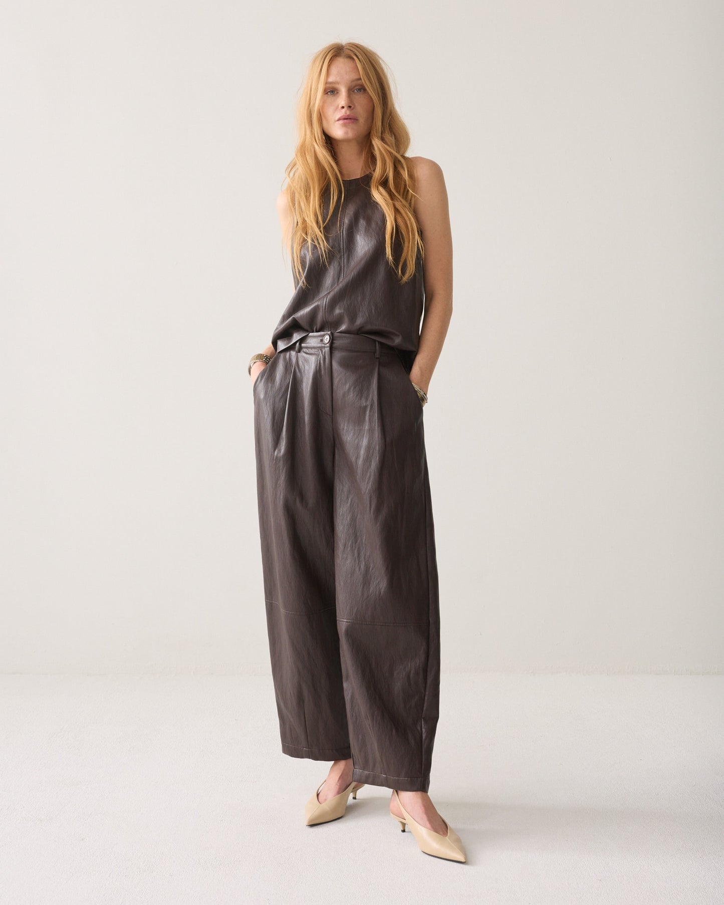 Summum Woman  Balloon trouser Soft faux leather