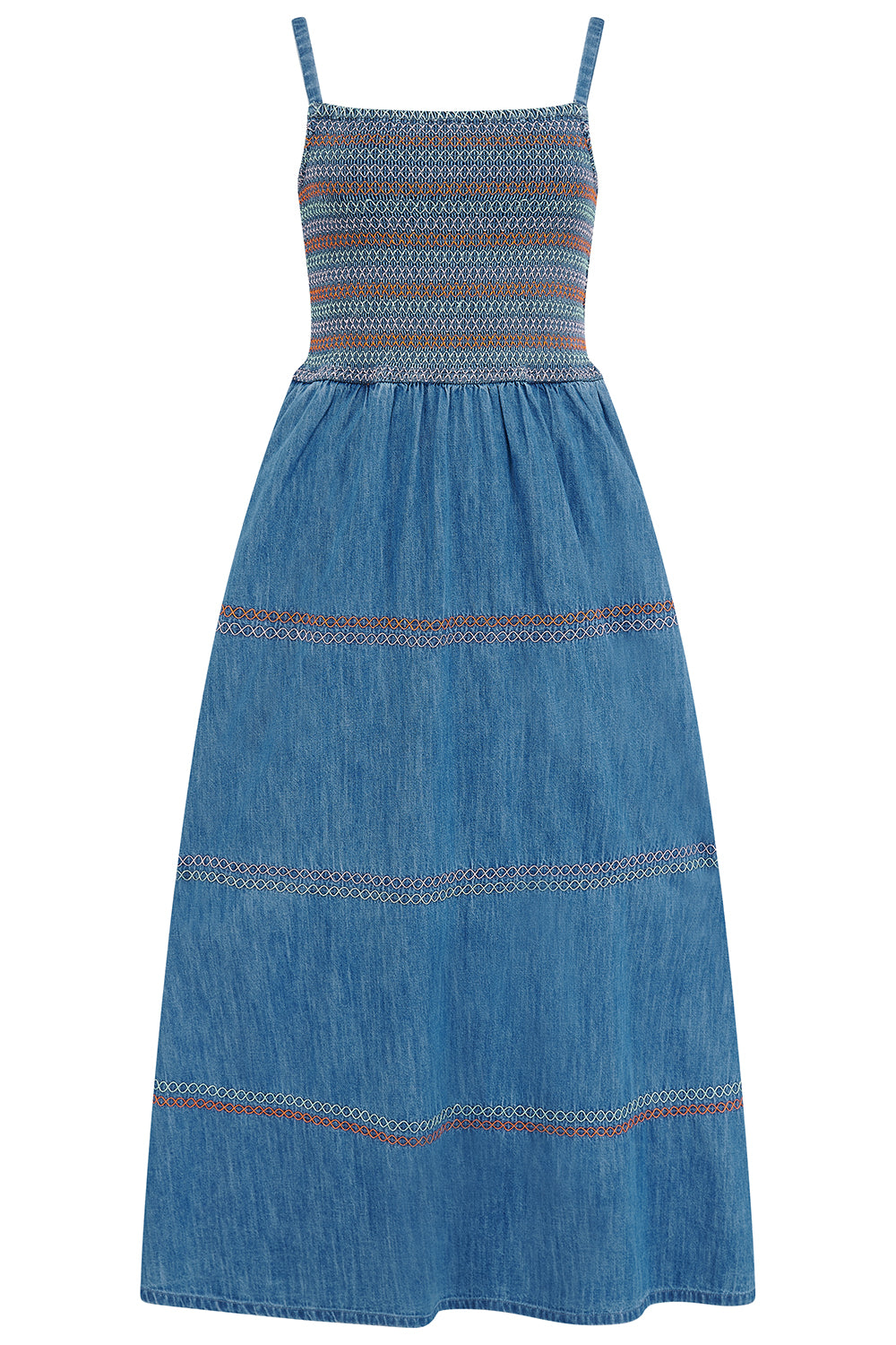 Sugarhill Brighton MURREN SHIRRED MIDI DRESS