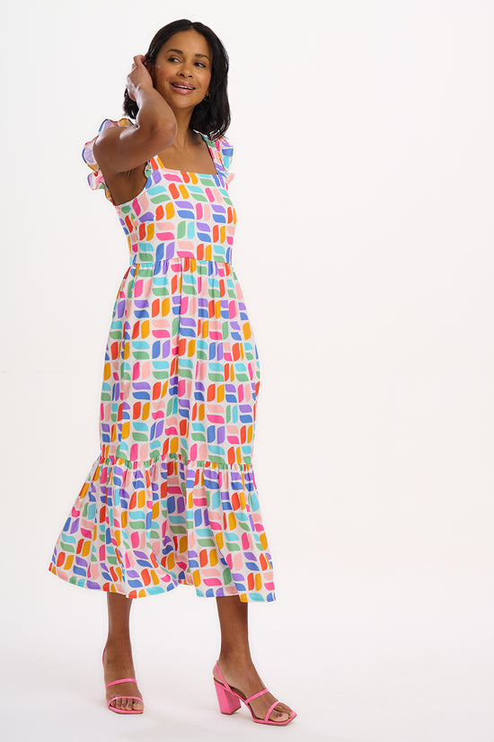 Load image into Gallery viewer, Sugarhill Brighton  ESTELLE SHIRRED MIDI SUNDRESS
