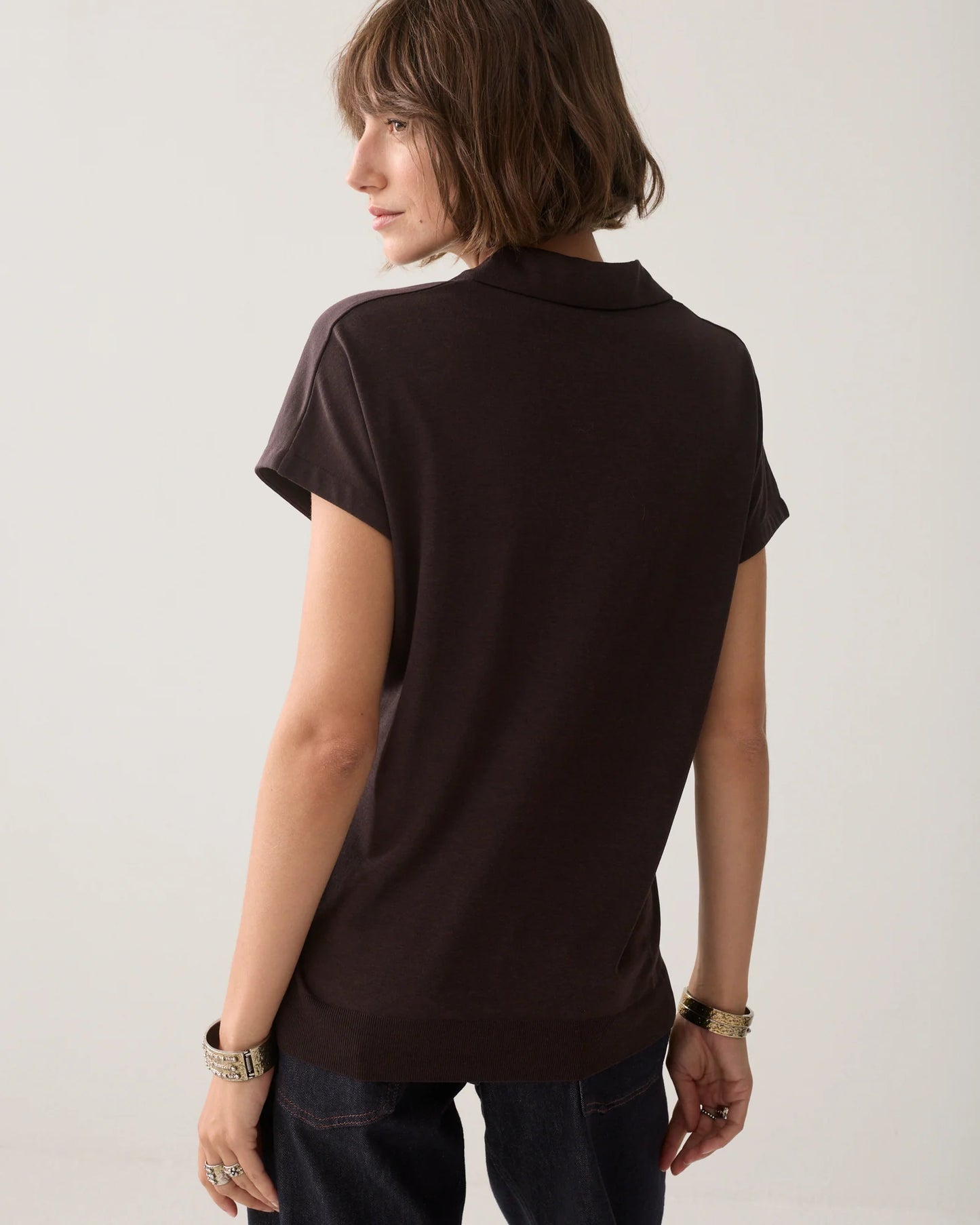 Summum Woman Top with polo collar
