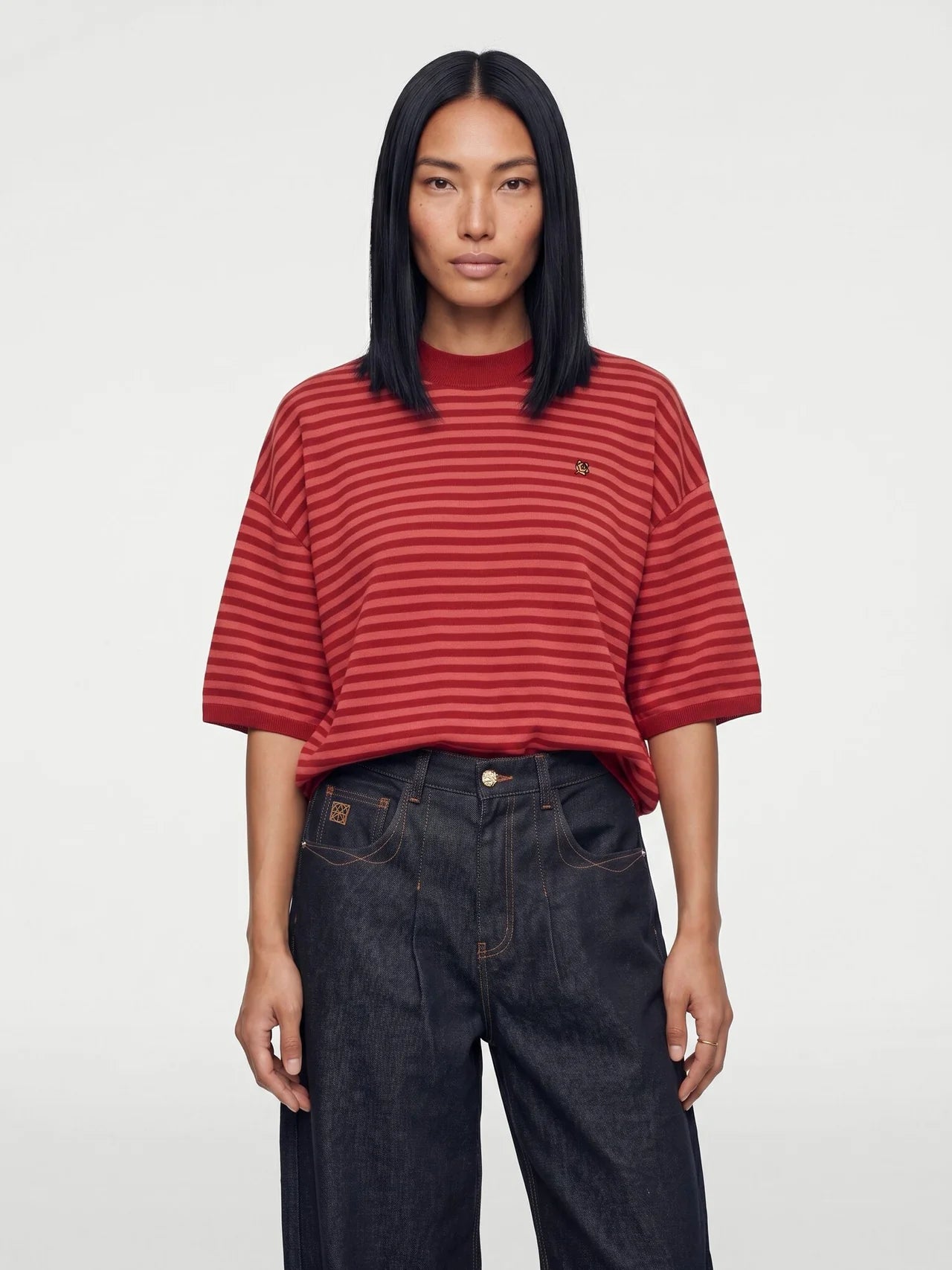 Heyanno MMHPoetic Stripe Knit
Relaxed fit Brick