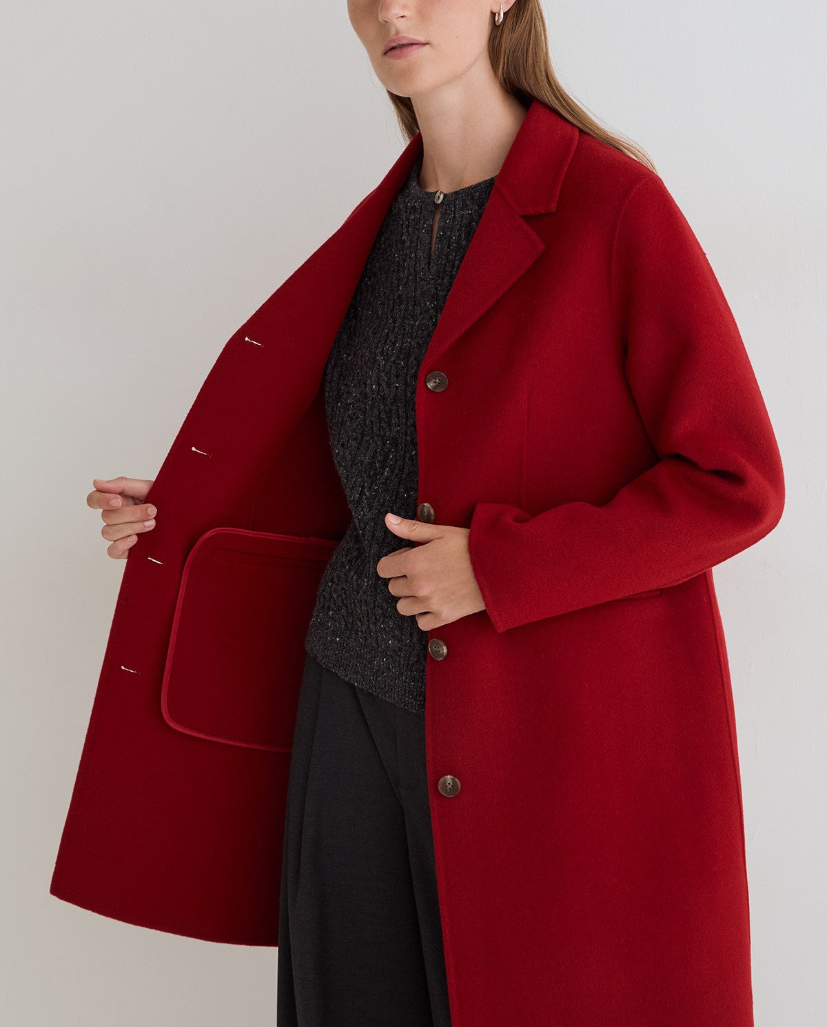 Yerse HANDMADE WOOL-BLEND MIDI COAT