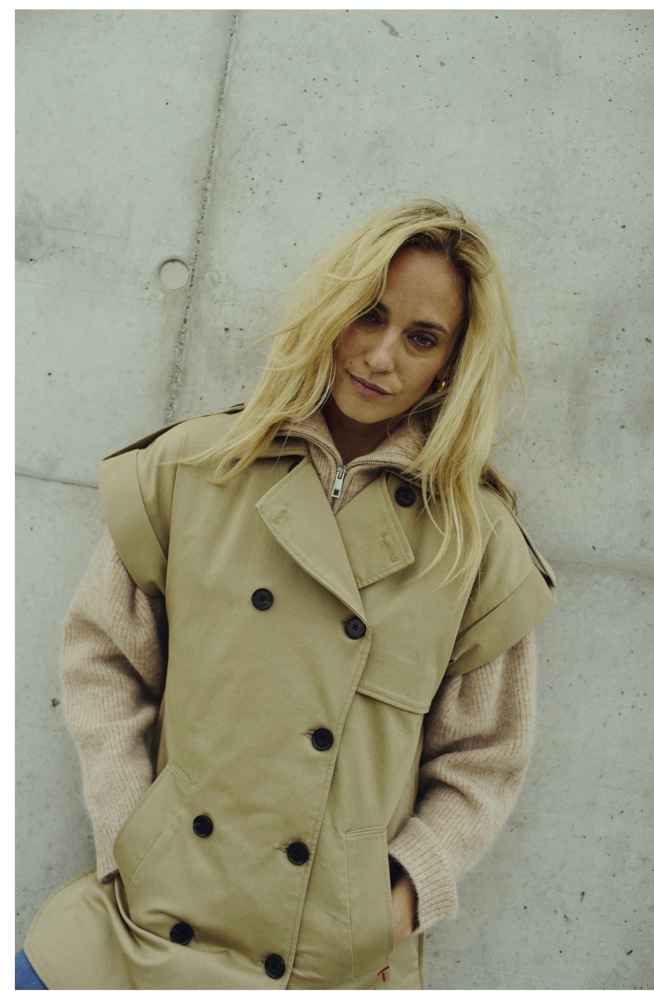 Pieszak PD-Nico Trench Jacket - Lead Brown