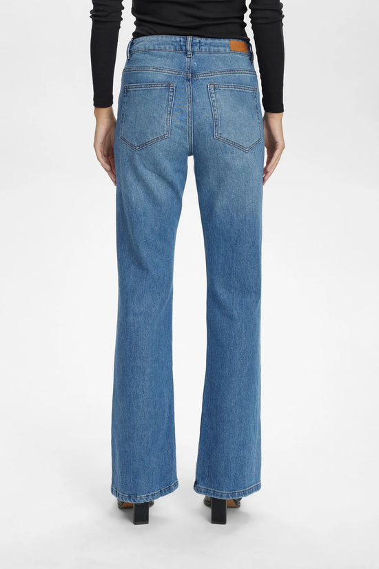 Numph NULONDON JEANS LONG - Med. Blue Washed Denim