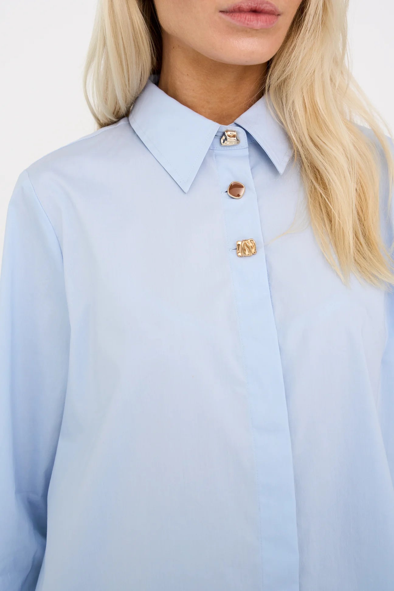Pieszak PD-Nyla Poplin Deco Shirt - Air Blue