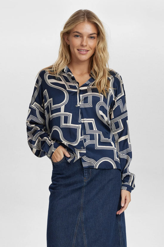 Numph NULETTY LOOSE SHIRT - Dark Sapphire