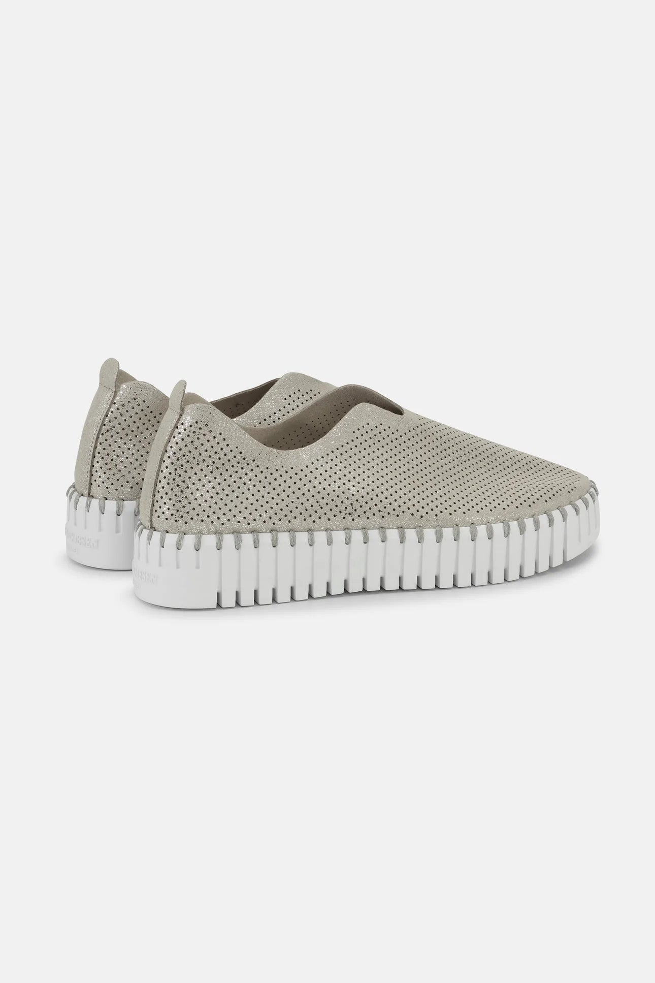 Ilse Jacobsen Platform Tulip Sko Glitter - Silver White