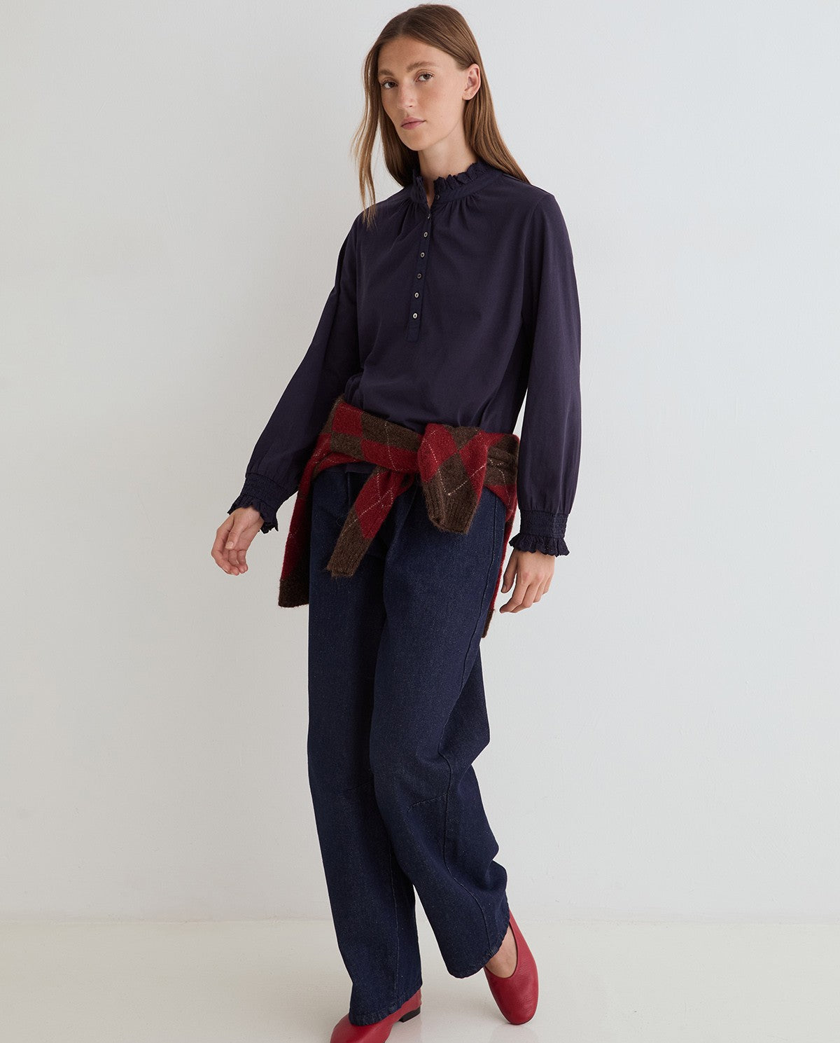 Yerse ROMANTIC SHIRT Navy