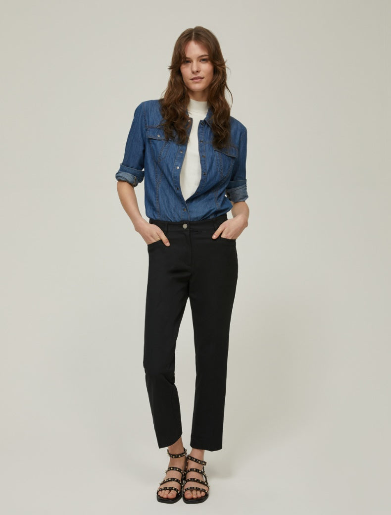Pennyblack Twill mini flare trousers Black