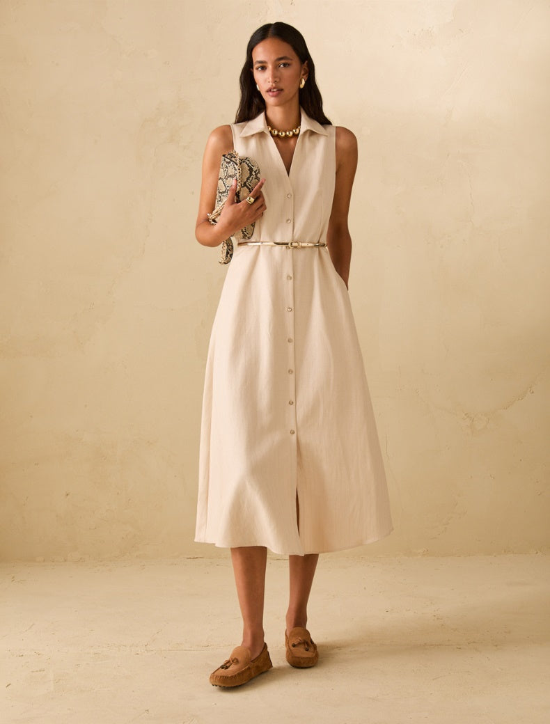 Pennyblack Lamé pinstriped shirt dress