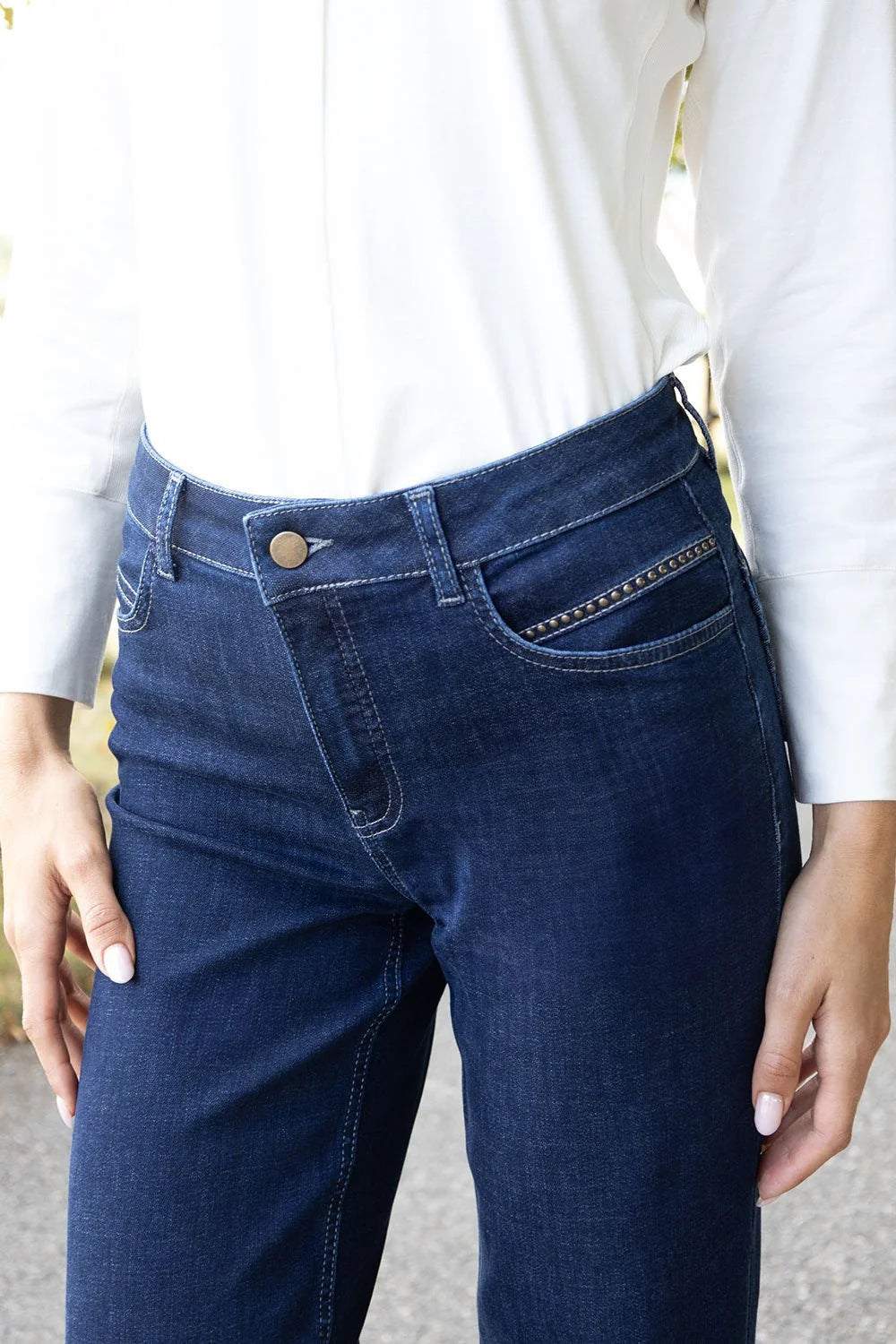 No2mor0 Napoli Wide Leg Denim Trouser - 27" Leg Indigo