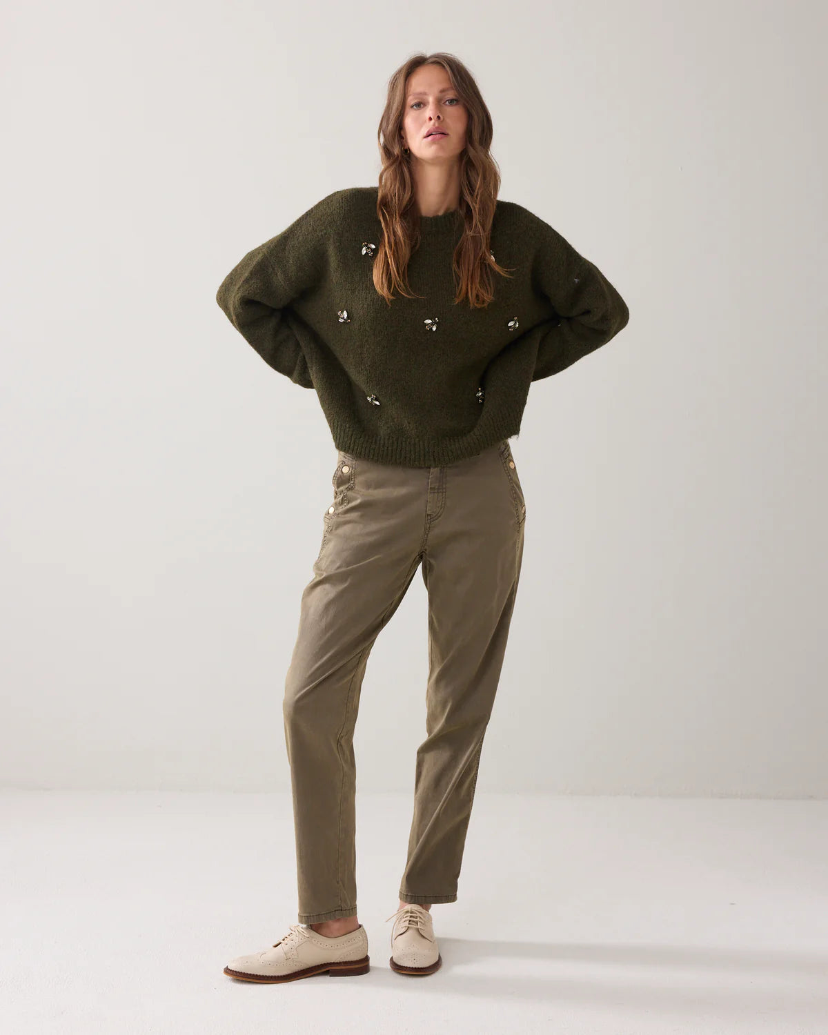 Summum Woman JUMPER WITH BROOCHES