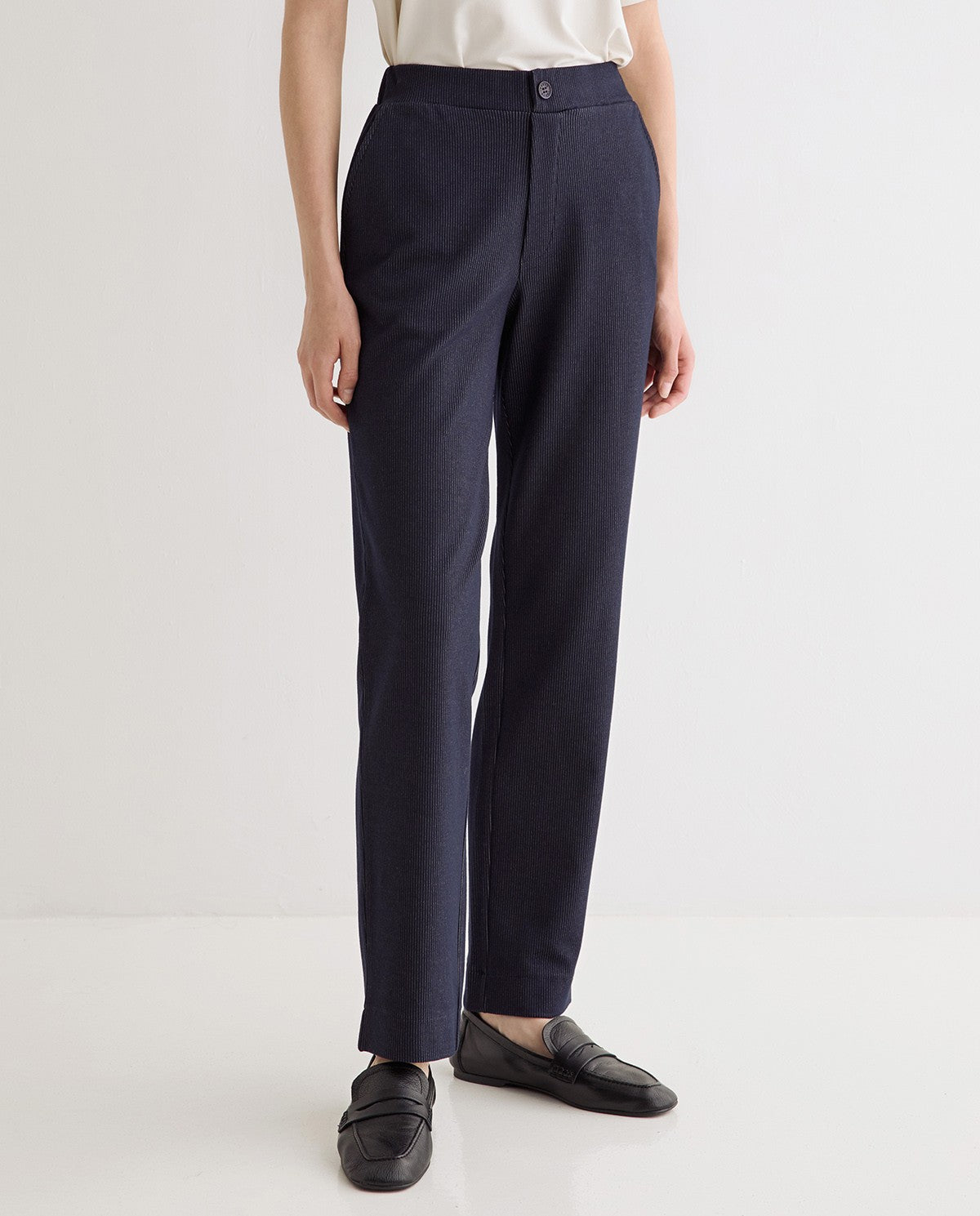 Yerse PINSTRIPE STRAIGHT TROUSERS