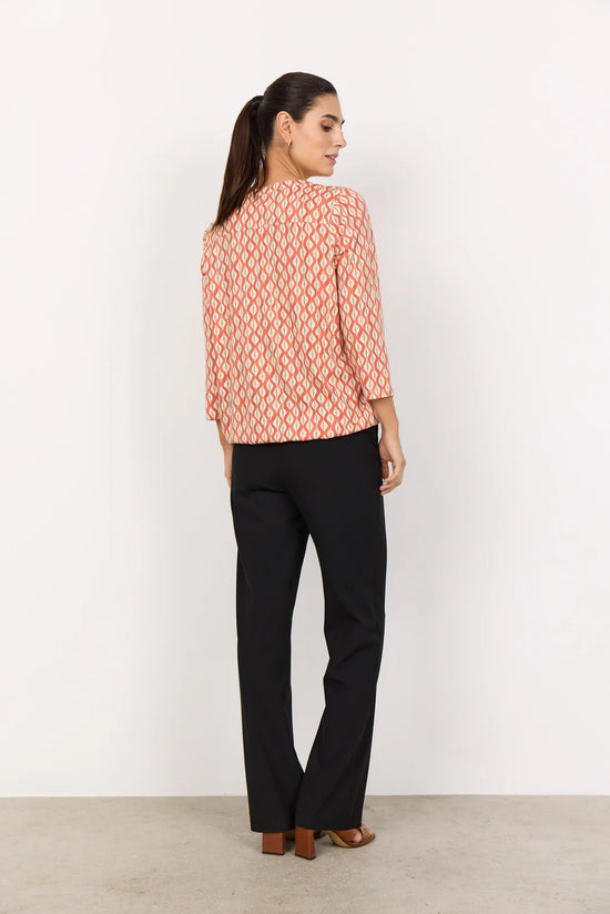 Load image into Gallery viewer, Soya Concept SC-FELICITY AOP 507 BLOUSE ORANGE
