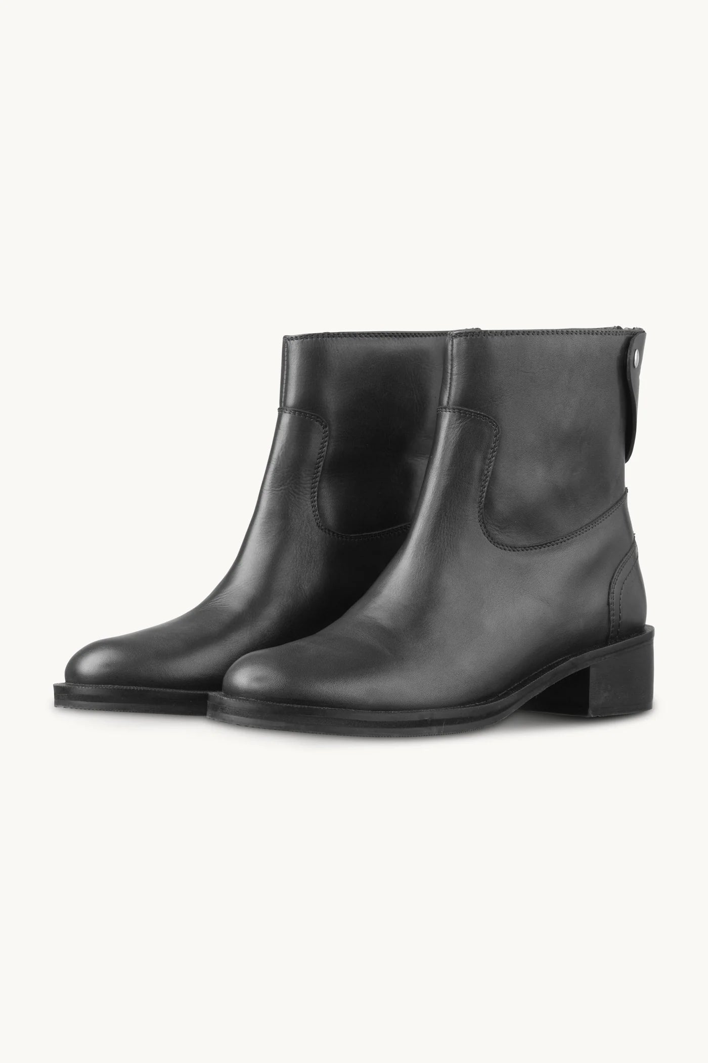 Ilse Jacobsen LEATHER ANKLE BOOTS - BLACK BLACK