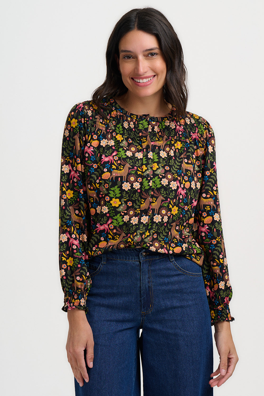 Sugarhill Brighton  JULIETA BLOUSON SLEEVE JERSEY TOP
