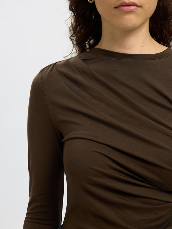 Selected/Femme DRAPED LONG SLEEVED TOP