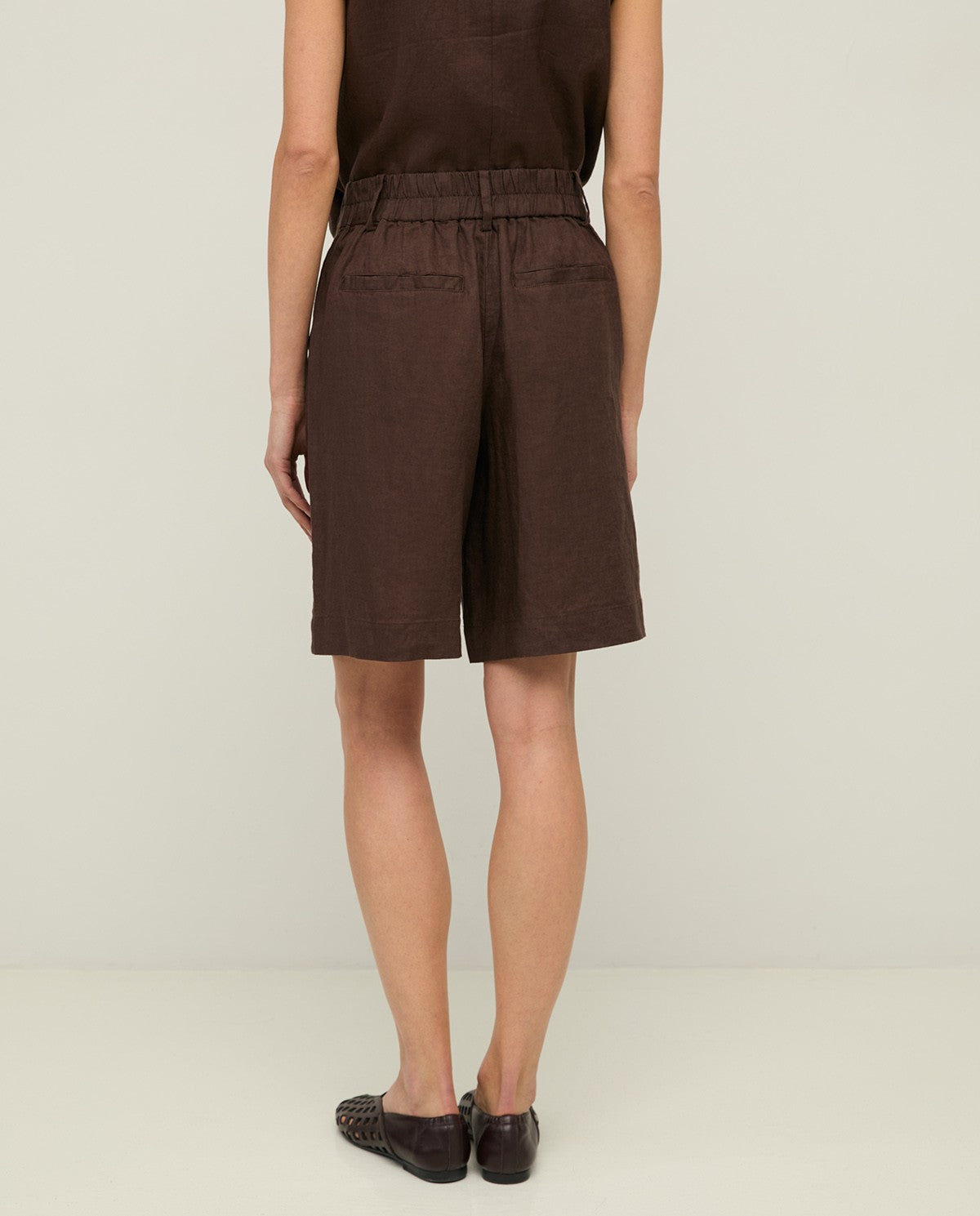 Yerse 100% LINEN BERMUDA SHORTS