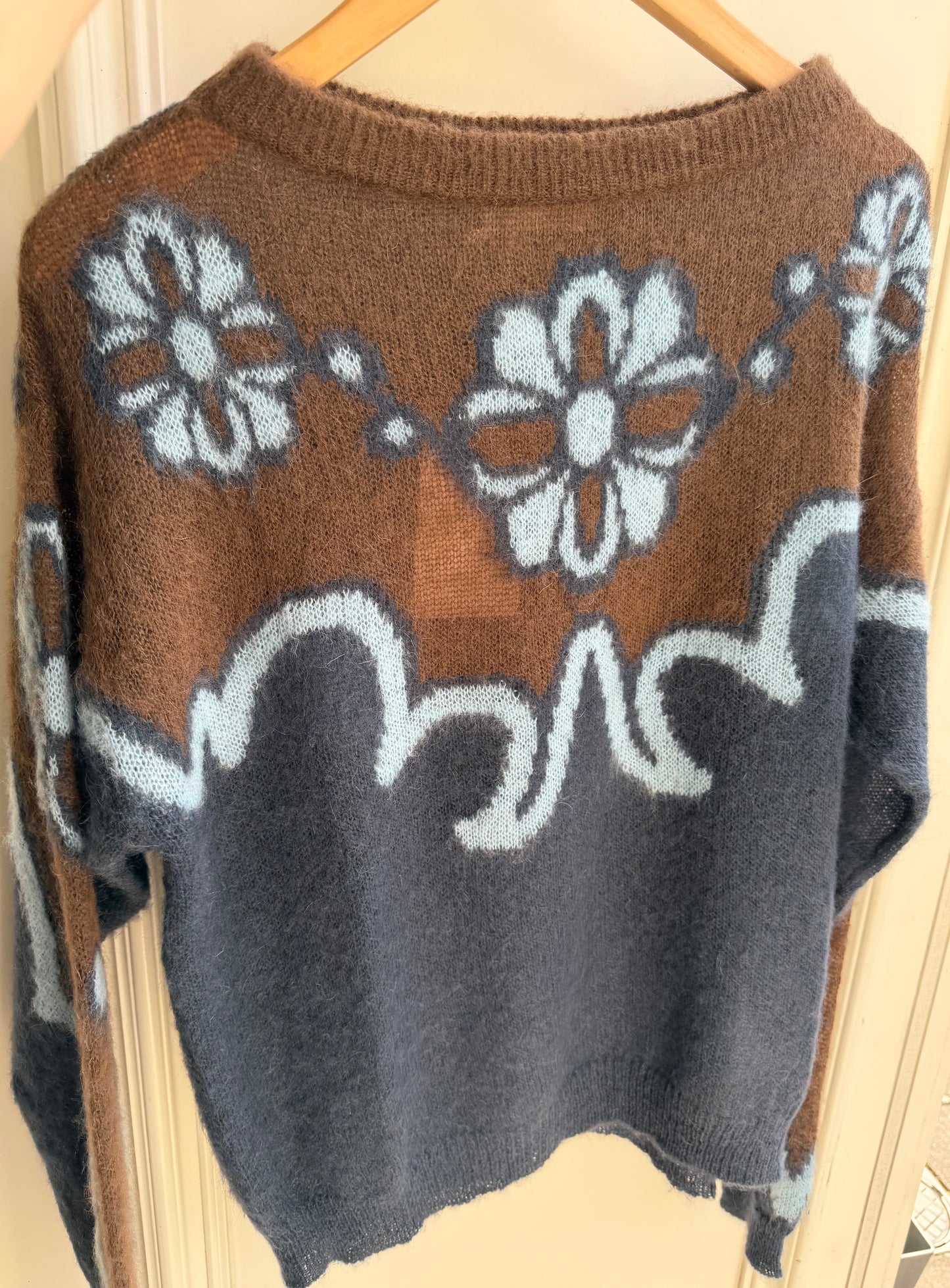 I Blue INTARSIA JUMPER NAVY