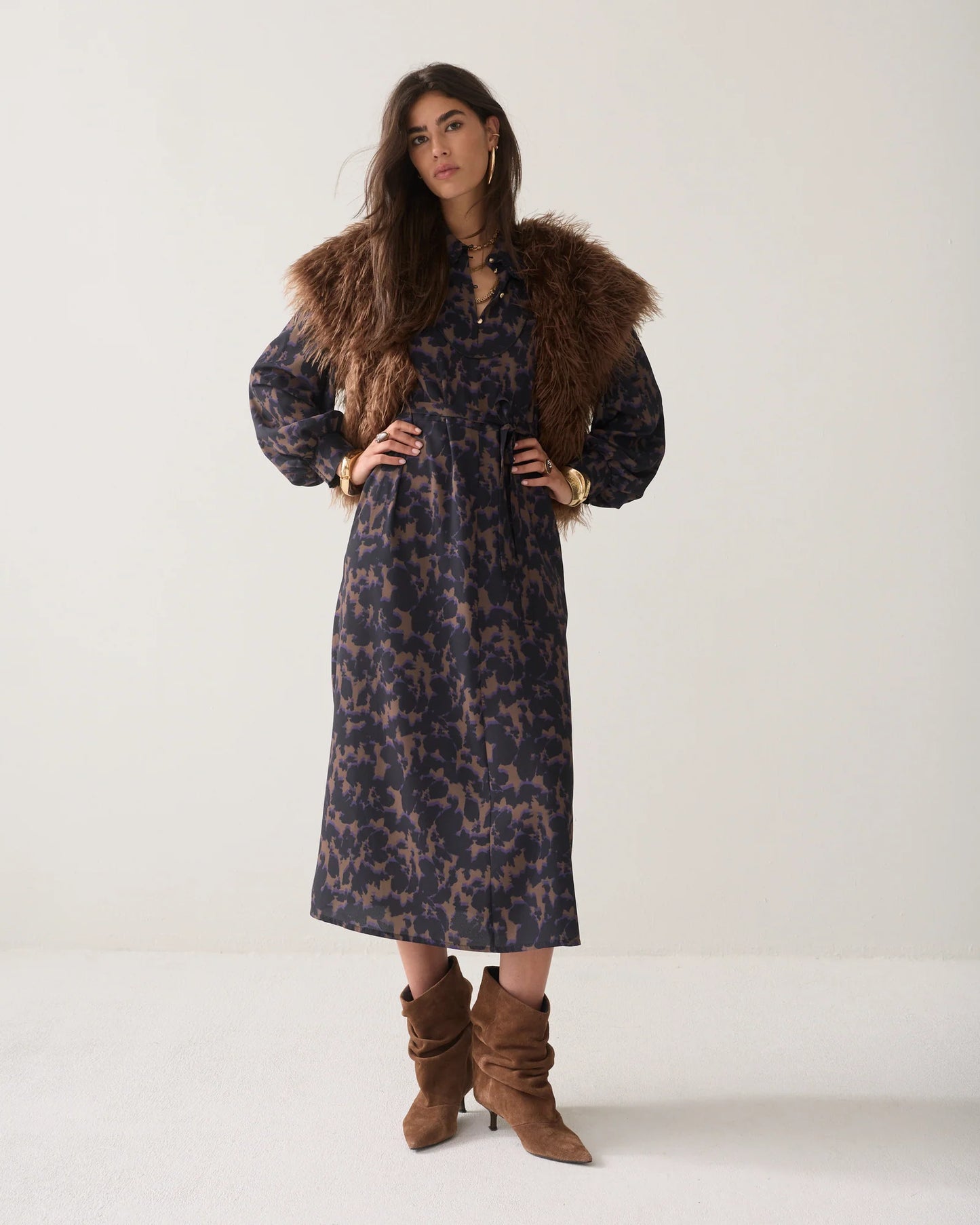 Summum Woman Camouflage-print dress